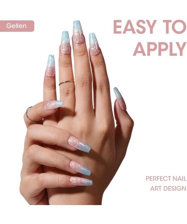 Gellen Pearl Gel Nail Polish - 6 Macaroon Collections Pink Yellow Green Purple Blue Pearl Gel Nail Polish Set Soak Off DIY Manicure Gifts for Women Sunnyland - Buy Online on GoSupps.com