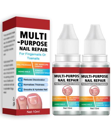 Fungal Nail Treatment for Toenail Extra Strong Multi-purpose Nail Repair for Fingernails Toenails Toe Nail Fungal Treatment Fungal Nail Solution Fixes Discolored Nails Safe Effective (2pcs) 1.00 ml (Pack of 1)