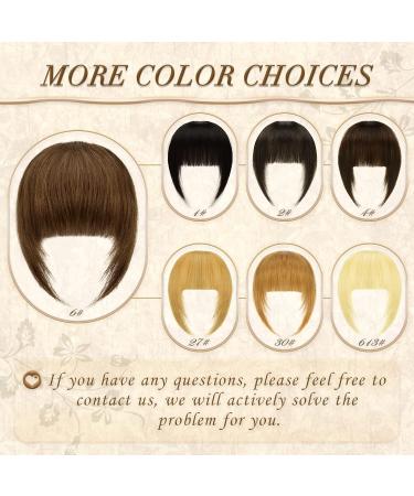 Buy Sofeiyan Clip-In Bangs | 100% Remy Real Hair Fringe Extensions in Dark Brown Natural Look for Women - Buy Online on GoSupps.com