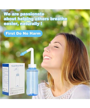 URAQT Neti Pot 2 PCS Nasal Rinse Kit - 300ml Sinus Rinse Bottle for Adult and Kid - BPA Free - Buy Online on GoSupps.com