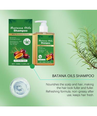 Shampooing huile Qguojie Batana avec extrait de romarin - Traitement de perte de cheveux naturels r pare les frisottis et les cheveux endommag s pour les plus pais et plus forts (4) - Buy Online on GoSupps.com