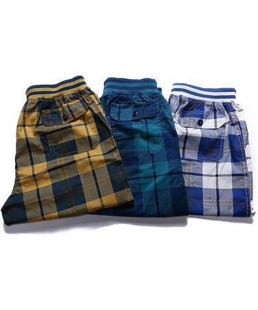 Men's Yellow Plaid Shorts - Casual Loose Fit Quick Dry Lightweight Shorts 5X-Large - Buy Online on GoSupps.com
