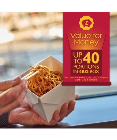 Lucky Boat Thick Chow Mein Noodles 4KG - Restaurant Quality, No.1 Thick Noodles, Egg Free, Bulk Vegan Wheat Noodles for Stir-Fry - Chinese Noodles - 4kg Pack - Buy Online on GoSupps.com