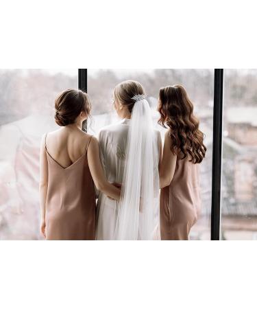 SWEETV Rhinestone Wedding Hair Comb - Bridal Crystal Hair Clip for Bridesmaids, Silver-01 - Buy Online on GoSupps.com