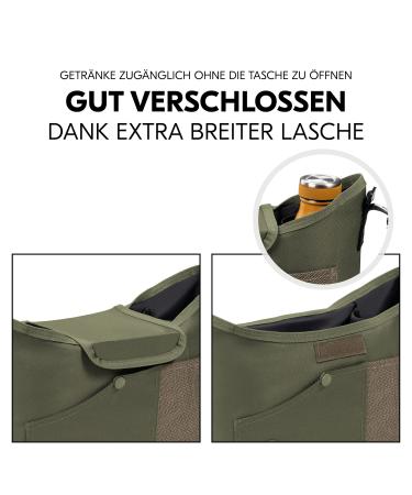 Hauck Large Stroller Organizer Bag - Diaper Bag with Cup Holder | Easy Fastening & Accessibility (Olive) - Ideal for Buggy & Baby Strollers - Buy Online on GoSupps.com