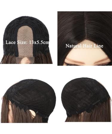 Atayou Long Smooth Brown Wig for Women - Heat-Resistant Synthetic Dark Brown Hairpiece - Buy Online on GoSupps.com