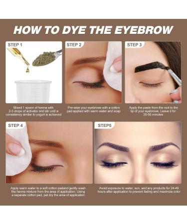 Simpout Henna Eyebrow Tint Kit - Dark Brown | Natural, Instant DIY Brow Coloring at Home and Salon - Buy Online on GoSupps.com
