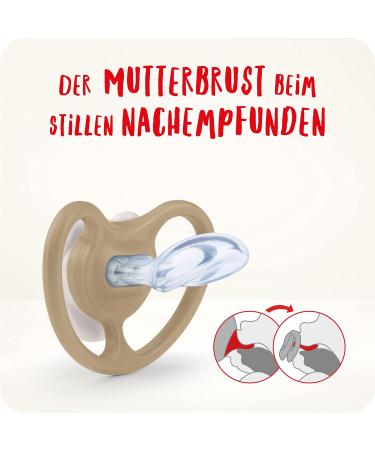 Nuk Space Schnuller - BPA-Free Silicone Pacifier with Light Effect & Extra Ventilation | 0-6 Months | Sheep & Moon Design | 2 Pack in Pink - International Shipping Available - Buy Online on GoSupps.com