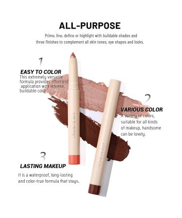 Wismee Eyeshadow Stick - Shimmer & Matte Cream EyeShadow Pencil for Makeup | Eye Brightener Gift for Women - Buy Online on GoSupps.com