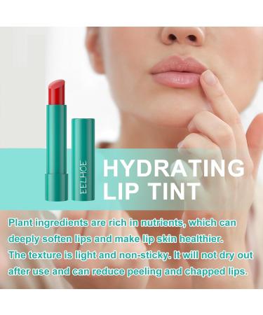 2Pcs Hydrating Lip Tint - Long-lasting Plumping Tinted Lip Balm & Moisturizing Gloss - Non-Sticky Anti-Cracking Treatment for Women & Girls (Red Rose & Clear White - Buy Online on GoSupps.com