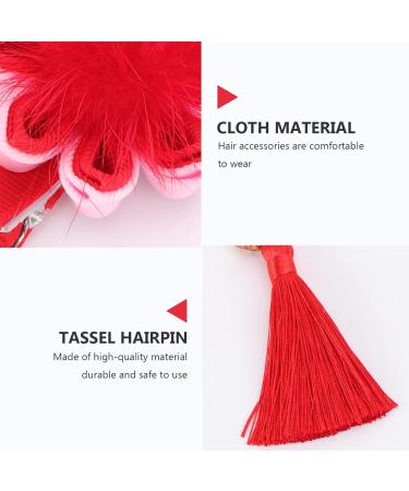 minkissy 3 Pairs Children's New Year Hair Accessories New Year Children Hair Accessory Clips for Hair Accessories for Girls Furry Ball Barrette Hairball Fabric Baby Girl Issue Card - Buy Online on GoSupps.com