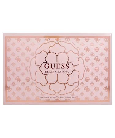Guess Bella Vita Rosa for Women - 4 Pc Gift Set 3.4oz EDT Spray 0.5oz EDT Travel spray 3.4oz Body Lotion Pouch - Buy Online on GoSupps.com