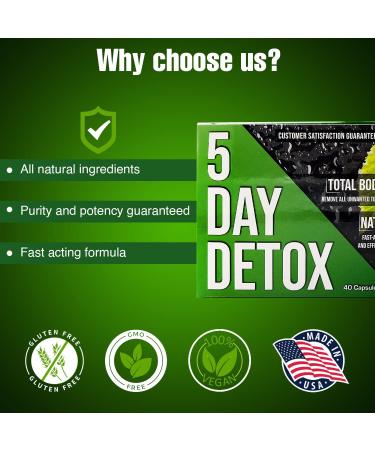 Strip 5 Day Detox Cleanse - Natural Body Cleanse for Liver, Urinary Tract & Kidney - 40 Capsules - Buy Online on GoSupps.com