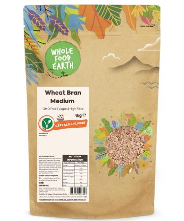 Wholefood Earth Son de Ble Alimentaire 1kg sans OGM Riche Fibres Naturelles 1 kg