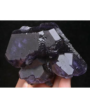 158g Natural Blue Purple Fluorite Quartz Crystal Cluster Specimen ningxiao