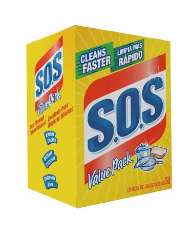 S.O.S 98014 Steel Wool Soap Pad, (1 Pack (50 Count))