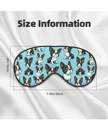 Buy Cute Boston Terrier Double-Sided Eye Mask | Unisex Sleep Shade Cover for Travel & Relaxation - Buy Online on GoSupps.com