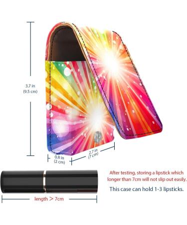 Portable Travel Lipstick Organizer Case with Mirror - Colorful Rainbow Makeup Bag for International Shipping - Buy Online on GoSupps.com