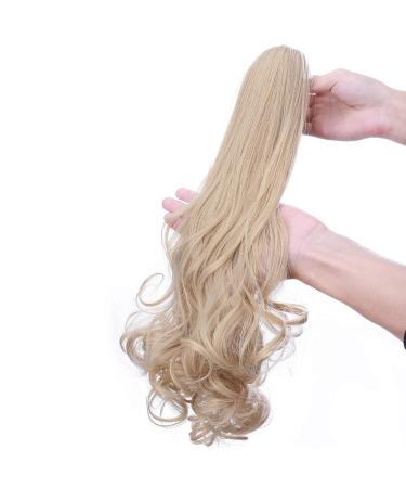 Buy 18 Heat-Resistant Ponytail Extension - Real Hair Feel Smooth & Wavy - Dark Blonde & Mixed Blonde - Buy Online on GoSupps.com