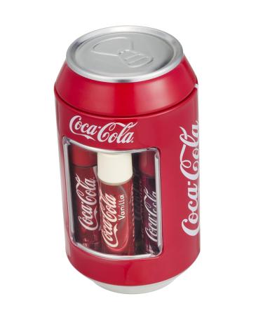 Coffret M tal Cannette avec 6 Baumes L vres Coca-Cola Parfums Assortis - Buy Online on GoSupps.com