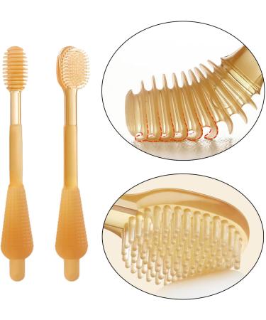 3 in 1 Soft Silicone Toothbrush Set - Infant to Child Training Toothbrush & Tongue Brush for Teething Relief - Buy Online on GoSupps.com