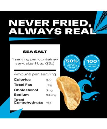 Popchips Sea Salt Potato Chips - Gluten Free  0.8 oz Single Serve Bags  12 Count - Buy Online on GoSupps.com