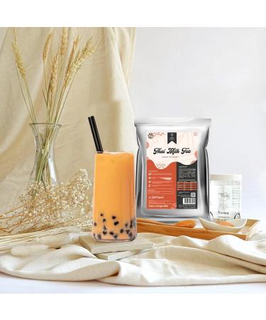 Thai Milk Tea Premium Bubble Tea Powder (1kg / 33 servings) - Make Bubble Tea at Home - Ideal for Frappes Coffee Boba Tea Milkshakes - Gluten Free Halal Certified - Buy Online on GoSupps.com