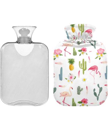 Shop Tropical Flamingo Cactus Hot Water Bottles - 2L Pain Relief & Cozy Comfort | International Shipping Available - Buy Online on GoSupps.com