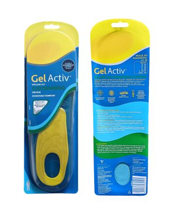 Men Cushioned Gel Insoles Shock Absorbing Insole Pain Relief Plantar Fasciitis Everyday Active Work Sports Comfort Foam Inner Shoe Inserts Wellington Boots Trainers UK Size 7-13 EU 42-48