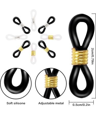 100 Pcs Eyeglass Chain Ends Glasses Chain Loop Holder Silicone Eyeglass Chain Connector Adjustable Flexible Rubber Spring Strap Ends Holder Anti Slip Silicone Connector Holder Retainer for Sunglasses - Buy Online on GoSupps.com