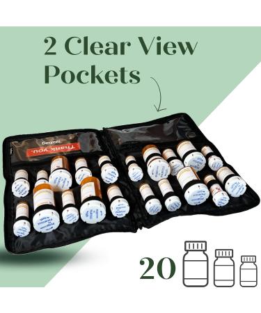 Portable Pill Bottle Organizer Bag - Lockable & See-Through Pockets | Large Heavy-Duty Medicine Organizer with Weekly Pill Box (Grey - Buy Online on GoSupps.com