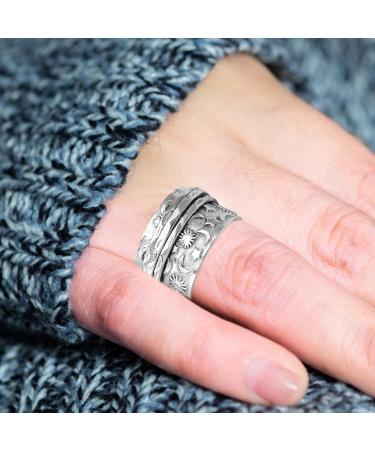 Spinner s Couple Relieving Stress Jewelry Spinner Sun and Moon | Stainless Steel Swivel Commitment Engagement Steel s for Teens Girls Znet-au - Buy Online on GoSupps.com