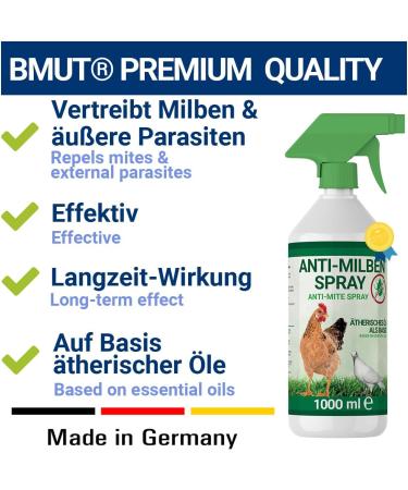 1000ml Mite Spray for Poultry | Chicken & Bird Parasite Control - Immediate & Long-Term Protection (3x 1000ml) - Buy Online on GoSupps.com