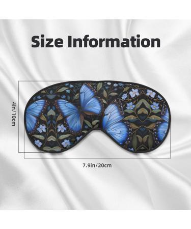 SSIMOO Blue Butterflies Sleep Mask - Adjustable Breathable & Fashionable Eye Mask for Comfortable Sleep - International Shipping Available - Buy Online on GoSupps.com
