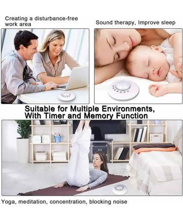 White Noise Machine with Night Light Mode Portable Sleep Sound Machine with 28 Soothing Timers Sound Therapy Suitable for Adults Baby Kids - Buy Online on GoSupps.com