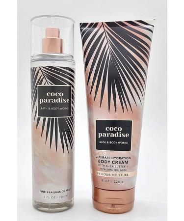 Coco Paradise - 2 pc Bundle - Fine Fragrance Mist - 8 fl oz with Ultimate Hydration Body Cream   8 oz