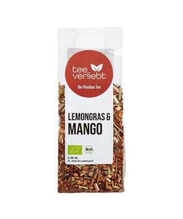 FRUTEG Rooibos bio Mango & Lemongras 100 g | Th de brousse rouge perdant dans la meilleure qualit de feuille - Caf ine Free | Frais fruit exotique | De l'agriculture biologique certifi e | 100g