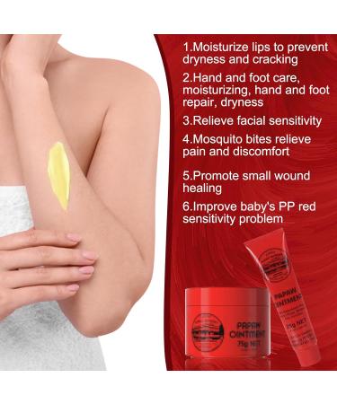 SPERMUOY Papaw Cream 3 Pieces Papaya Ointment Papaw Repairing Cream Multifunctional Moisturizing Nourishing Lip Balm Papaw Cream for Skin Lips Hands and Cuts - Buy Online on GoSupps.com