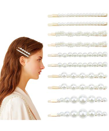 10 Pcs Pearl Hair Clips  Decorative Hairpins Fashion Hair Accessories for Girls Barrettes for Styling  Party  Birthday  Bridal Hair Grips for Women
