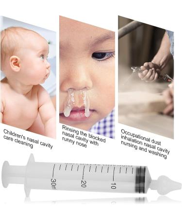 Portable Baby Nasal Aspirator Kit | Infant Nose Cleaner with 4pcs 30ml Syringe | Reusable Silicone Suction Tip | Transparent Box | Professional Nasal Irrigator for Kids - Buy Online on GoSupps.com