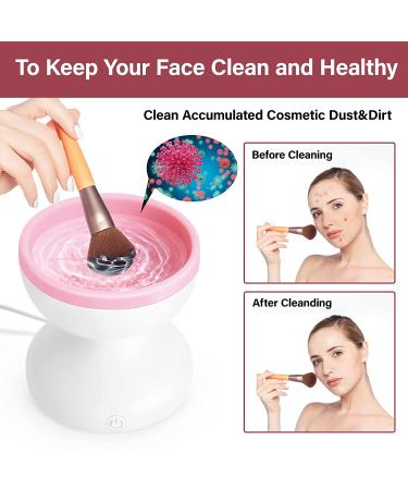 FANSJY Portable USB Makeup Brush Cleaner Machine - Electric Cleaner for Makeup Brushes, Sponges, and Powder Puffs - Birthday Gift for Her - Buy Online on GoSupps.com