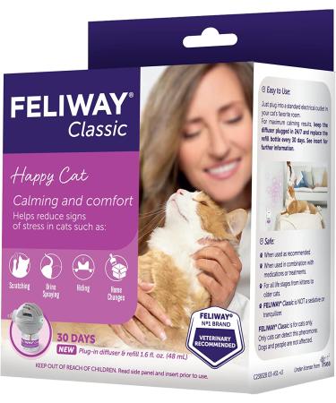 FELIWAY Classic Cat Calming Pheromone Diffuser 30 Day Starter Kit - 48 mL - Buy Online on GoSupps.com
