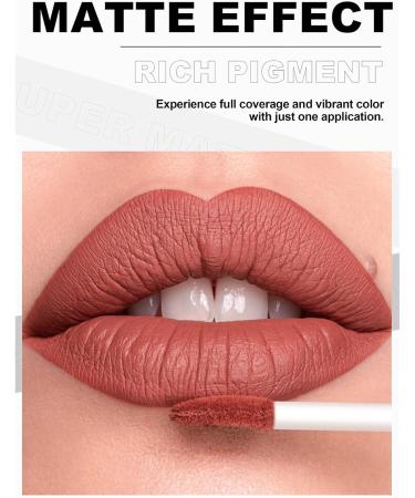 12 Colors Matte Liquid Lipstick Long Lasting Moisturizing Makeup Supplies for Women Girls - Buy Online on GoSupps.com