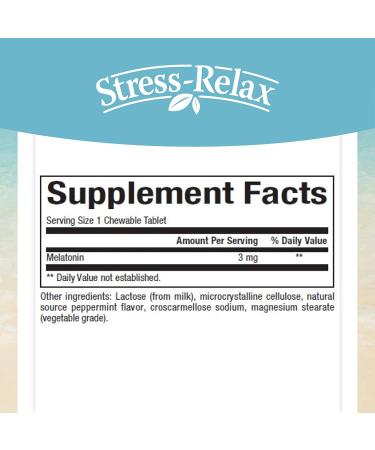 Natural Factors Stress-Relax Melatonin 3mg â€“ 90 Chewable Tablets for Better Sleep - Buy Online on GoSupps.com