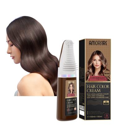 Light Golden Brown Hair Dye - Permanent Hair Color 100% Grey Coverage For Women - Organic Natural Ingredients Deeply Nourishes the Hair - Ammonia Free Vegan Long Lasting Results