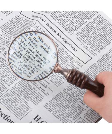 10x Handheld Magnifier Ebony Handle Old Man Reading Book Map Gift Metal Hd Magnifing Glass Made in China - Buy Online on GoSupps.com