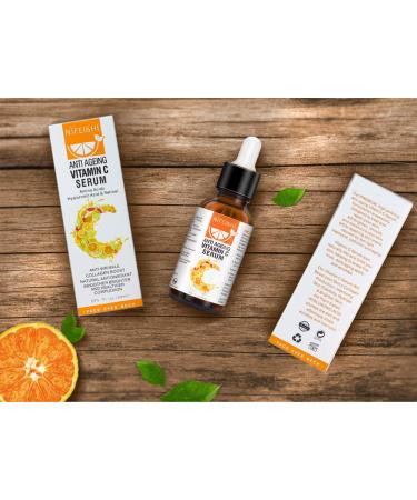 Premium 20% Vitamin C Serum with Hyaluronic Acid, Retinol, Amino Acids - Anti Aging & Wrinkle Facial Serum for Collagen Boost, Brightening, Hydration, and Plumping - Buy Online on GoSupps.com