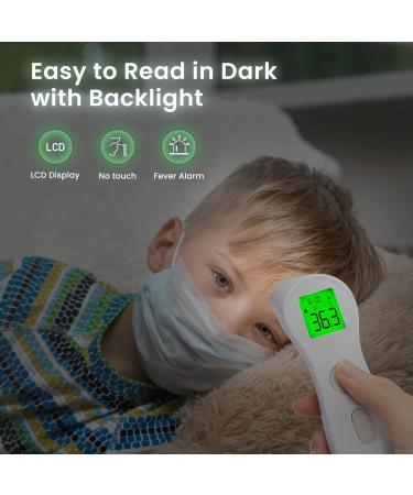 Femometer Forehead Thermometer - Non Contact Infrared Digital Thermometer for Adults, Kids, and Babies (White) - Buy Online on GoSupps.com