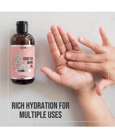 Magnum Solace Stretch Mark Oil for Pregnancy - 100% Natural Belly Oil with Cocoa Butter & Almond Oil - Effective Alternative to Stretch Mark Cream - Buy Online on GoSupps.com