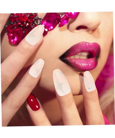 Mikinona 1 Set Nail Patch Manicure Supply French Decor Nail Embellishments Fake Nail Tips Nails Decoration Salon Diy Nail Decor Nail Salon Supplies Plastic X4 Nail Piece Pink Full Coverage - Buy Online on GoSupps.com